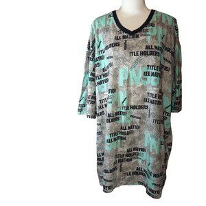 Parish Nation All Nation Title Holders Graphic Print Tunic T-Shirt Dress 4XL